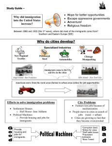 Why did immigration into the United States increase?