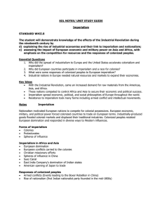 Imperialism Unit Study Guide: Causes, Effects, and Responses