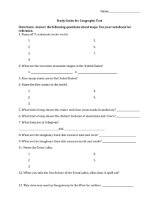 Name:___________________________ Study Guide for Geography Test