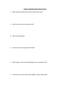 Chapter 10 Reading Guide: Western Europe