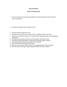 Age of Imperialism Chapter 24 Reading Guide
