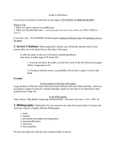 Guide to References When to Cite