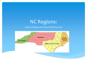 NC Regions: Land, Climate and Natural Resources