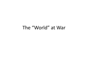 The “World” at War