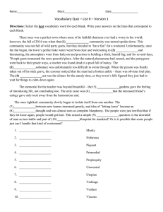 Vocabulary Quiz – List 6 – Version 1