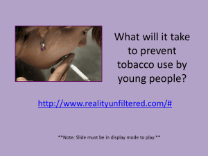 What will it take to prevent tobacco use by young people?