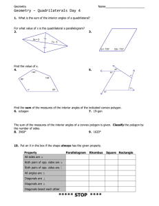 Geometry – Quadrilaterals Day 4