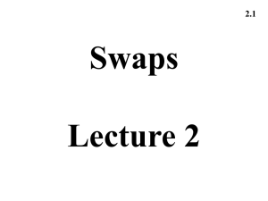 Swaps Lecture 2 2.1