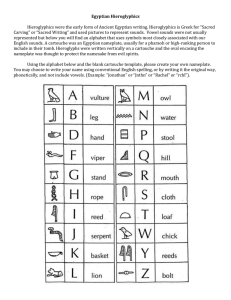 Egyptian Hieroglyphics Worksheet: Create Your Cartouche