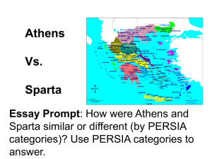 Athens Vs. Sparta Essay Prompt