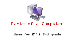 Parts of a Computer Game for 2 &amp; 3rd grade nd