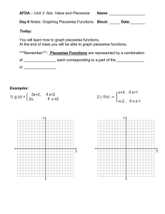 Piecewise Functions Notes: Graphing & Examples