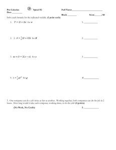 Pre-Calculus Spiral #2  Full Name___________________________