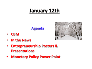 January 12th Agenda CBM In the News