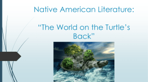 Native American Literature: “The World on the Turtle’s Back”