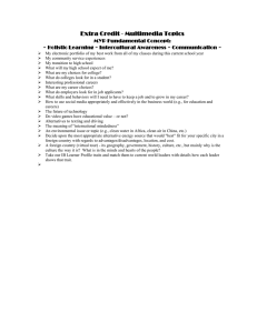 Extra Credit - Multimedia Topics  MYP Fundamental Concept: