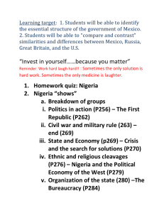 Learning target:  1. Students will be able to identify