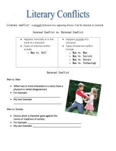 Literary Conflict: Internal vs. External Worksheet