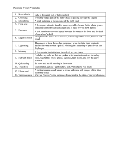 Parenting Week 8 Vocabulary 1.  Breech birth 2.  Crowning