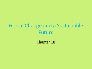 Global Change and a Sustainable Future Chapter 18