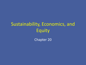 Sustainability, Economics, and Equity Chapter 20