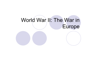 World War II: The War in Europe