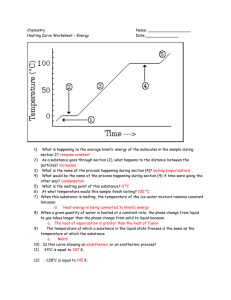 Heating Curve Worksheet: Chemistry Energy Problems