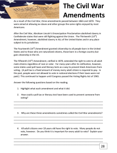 The Civil War Amendments