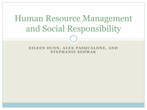 Human Resource Management and Social Responsibility