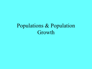 Populations &amp; Population Growth