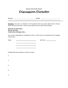 Discussion Director
