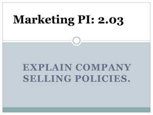 Company Selling Policies: Guidelines & Importance