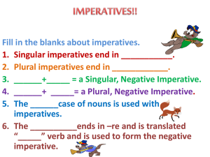 Latin Imperatives: Grammar Worksheet