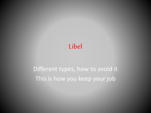 Libel Different types, how to avoid it