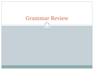 Grammar Review