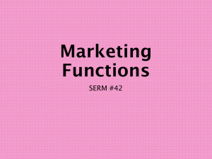 Marketing Functions SERM #42