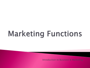 Introduction to Business &amp; Marketing