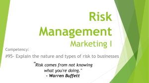 Risk Management in Marketing: Types & Strategies