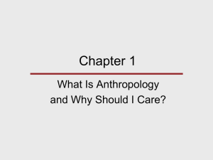 Chapter 1 What Is Anthropology and Why Should I Care?