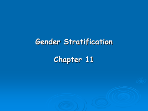 Gender Stratification Chapter 11