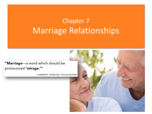 Marriage Relationships Chapter 7