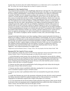 Examine these documents about the Catholic Reformation to see which... DO” list. If they can, note the change that was...