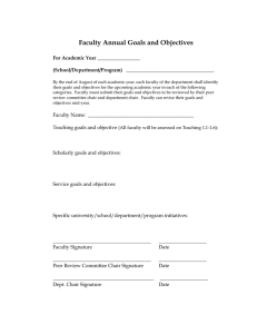 Faculty Annual Goals and Objectives For Academic Year _________________