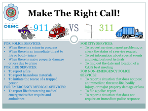 911 VS 311 Make The Right Call!