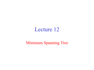 Lecture 12 Minimum Spanning Tree
