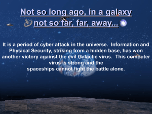 Not so long ago, in a galaxy