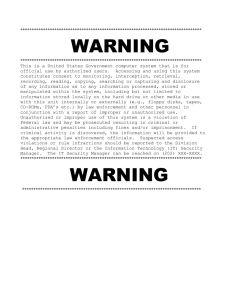 WARNING