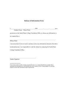Release of Information Form