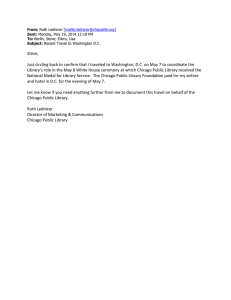 Steve,  Just circling back to confirm that I traveled to Washington,... Library’s role in the May 8 White House ceremony at...