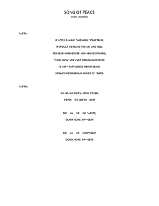 SONG OF PEACE